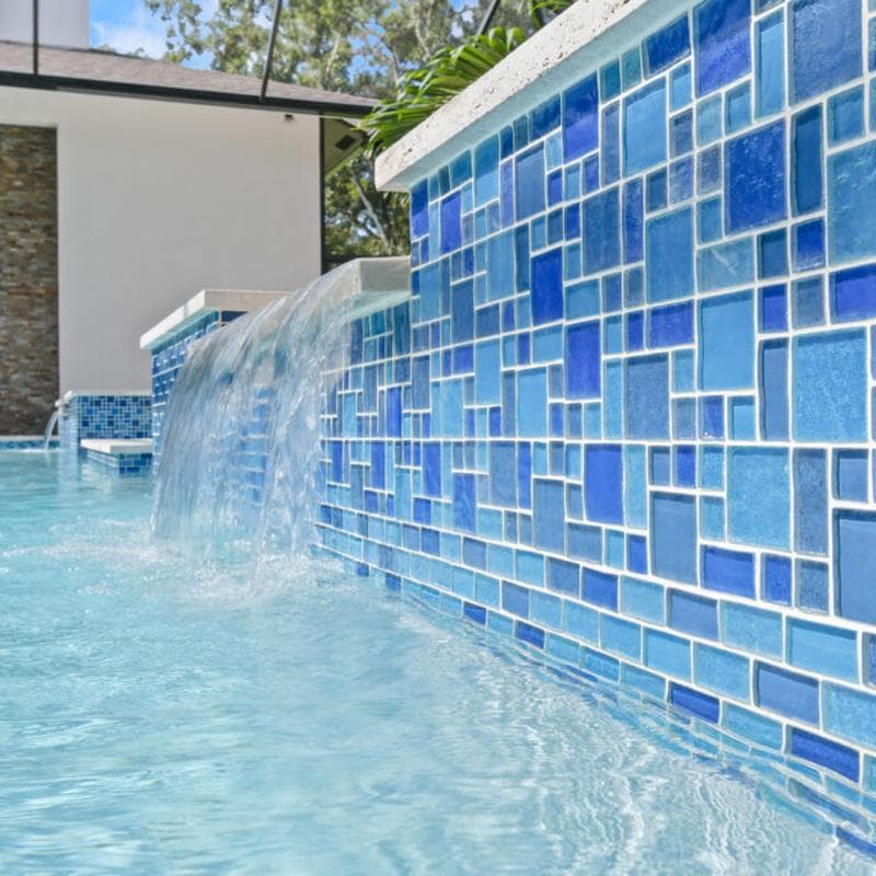 Aquabella Night Life Ballad 1x2 Glass Mosaic 12"x12" Pool Tile (NL-1231) - Image 8