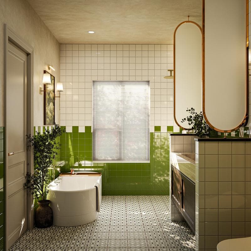 Atlantique Nantes Olive 8x8 Field Tile - Image 14