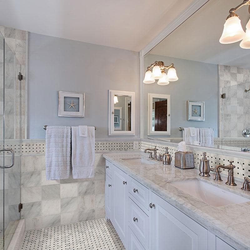 MSI Arabescato Carrara Basketweave Mosaic - Image 4