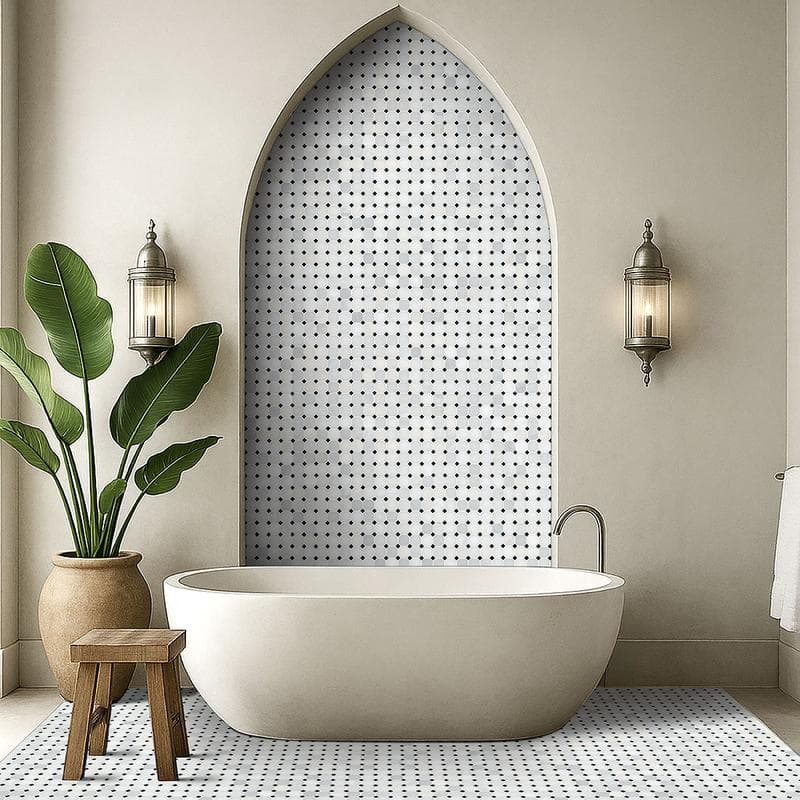 MSI Greecian White 2 Octagon Mosaic - Image 2