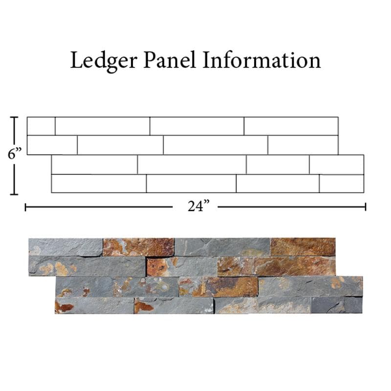 Multicolor Split Face 6x24 Ledger Panel Flats - Image 3
