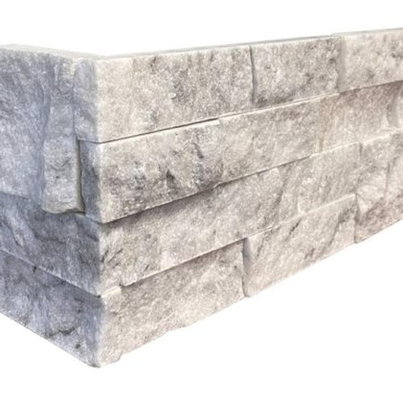 White Carrera Splitface Split Face 6x24 Ledger Panel Flats - Image 3