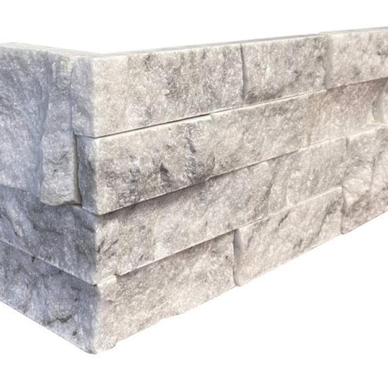 White Carrera Splitface Split Face 6x24 Ledger Panel Flats - Image 5