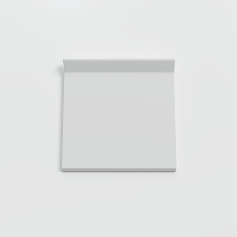 Color Collection Matte Tender Gray 4-1/4 x 4-1/4 Cove - Flat Top - Image 1