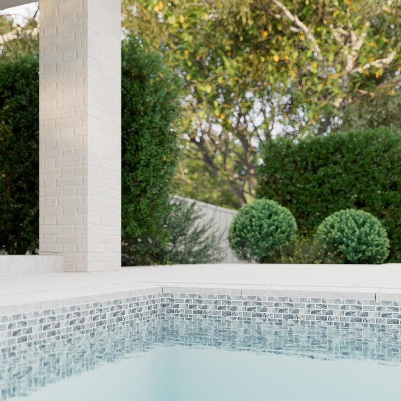 Aquabella Pinnacle Teton 1x2 Porcelain Mosaic 12"x12" Pool Tile - Image 9