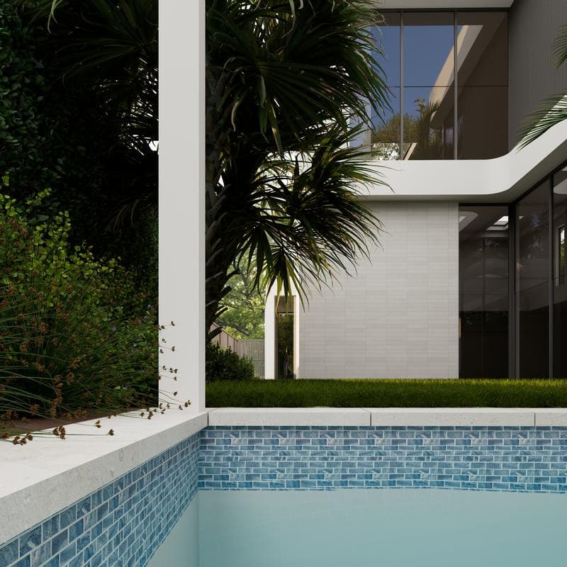 Aquabella Pinnacle Denali 1x2 Porcelain Mosaic 12"x12" Pool Tile - Image 4