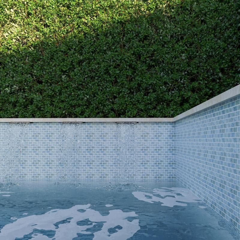Aquabella Monticello Villanova 1x2 Porcelain Mosaic 12"x12" Pool Tile - Image 6