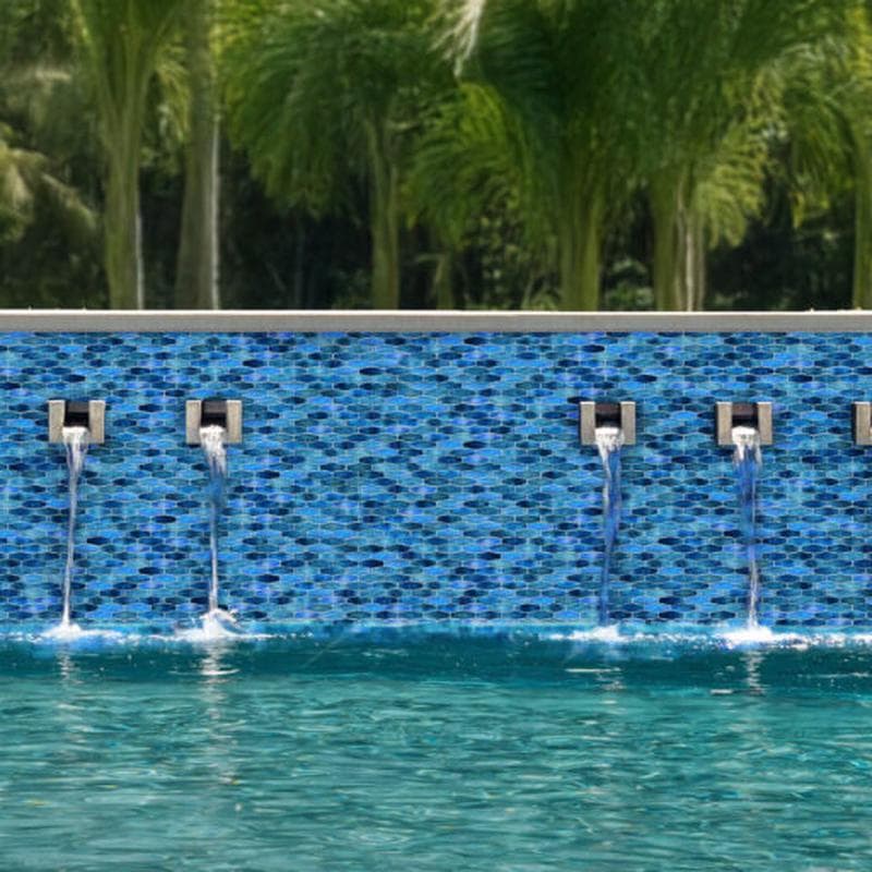 Aquabella Aloha Oahu Full Hex Glass Mosaic 12"x12" Pool Tile - Image 2