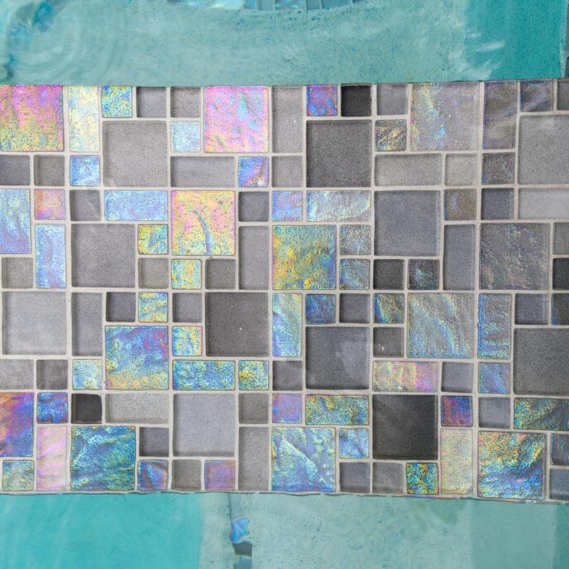 Aquabella Night Life Melody Block Random Glass Mosaic 12"x12" Pool Tile (NL-838) - Image 3