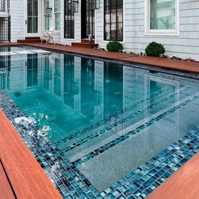 Aquabella Espania Granada 1x2 Glass Mosaic 12"x12" Pool Tile - Image 2