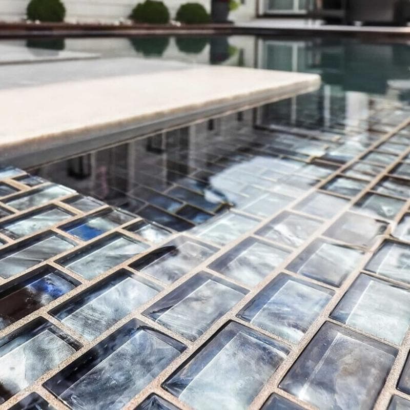 Aquabella Espania Granada 1x2 Glass Mosaic 12"x12" Pool Tile - Image 5