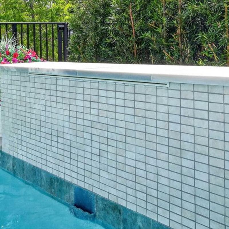 Aquabella Himalaya Everest 1x2 Porcelain Mosaic 12"x12" Pool Tile - Image 5