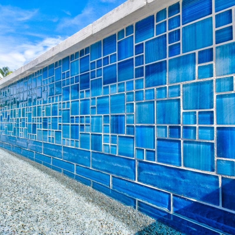 Aquabella Monet Impression Block Random Glass Mosaic 12"x12" Pool Tile (MS-880) - Image 15
