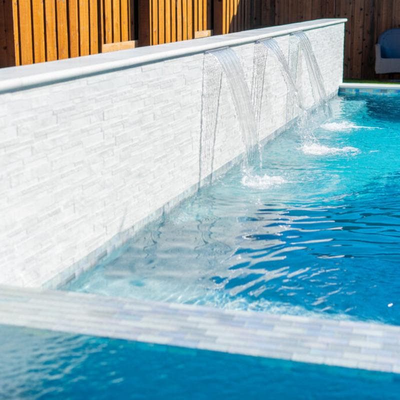 Aquabella Lunar Gibbous 2x4 Glass Mosaic 12"x12" Pool Tile - Image 9