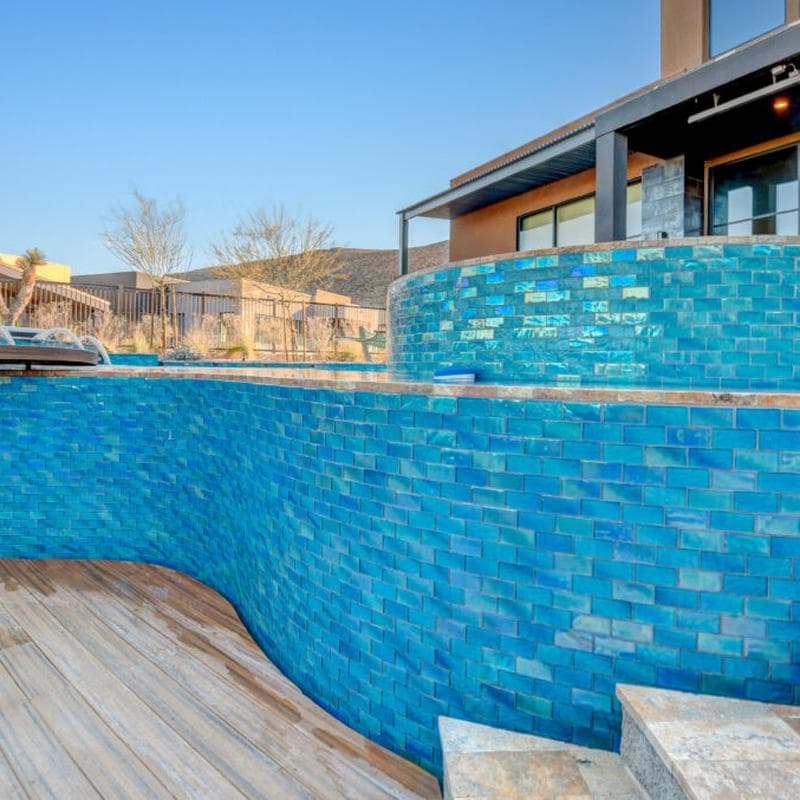 Aquabella Lunar Crescent 2x4 Glass Mosaic 12"x12" Pool Tile - Image 10