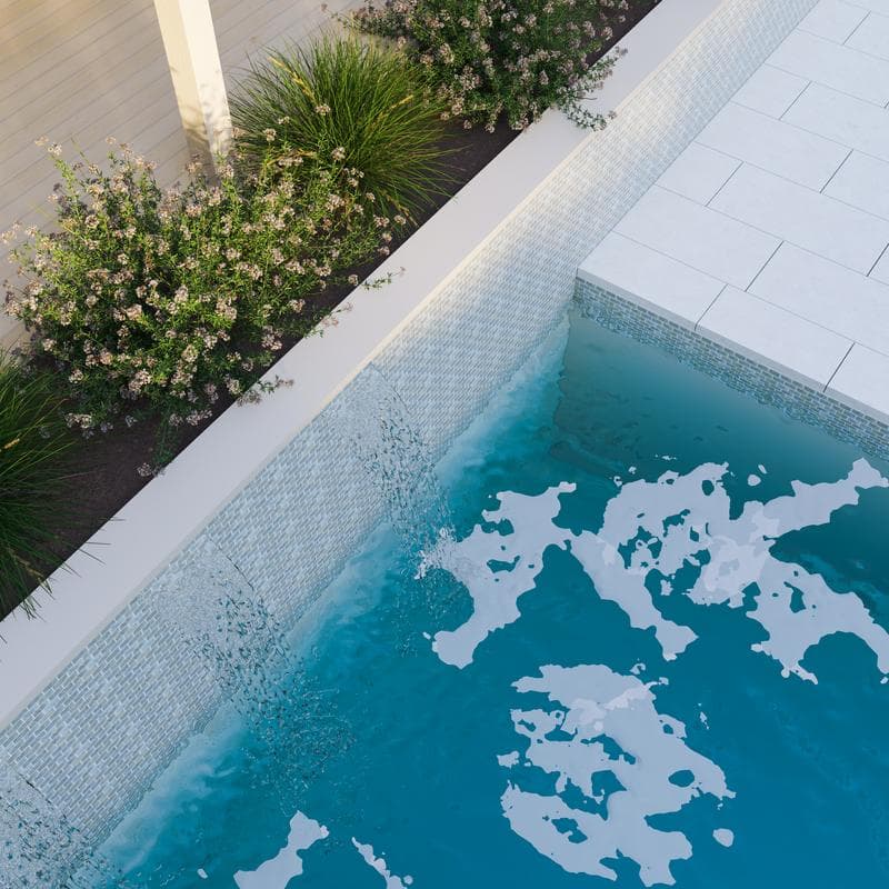 Aquabella Monticello Adriano 1x2 Porcelain Mosaic 12"x12" Pool Tile - Image 3