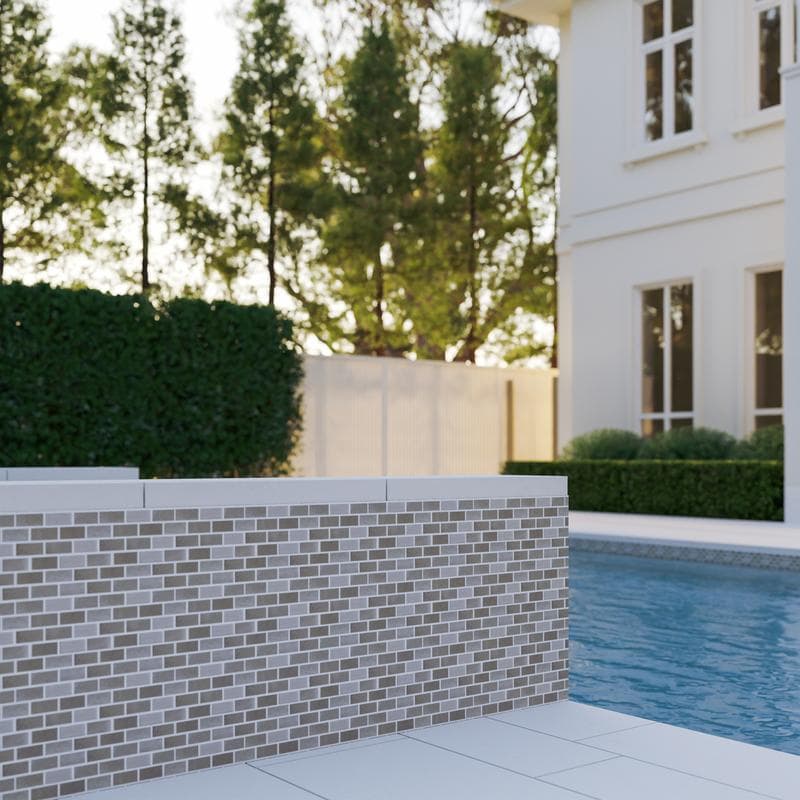 Aquabella Beachfront Laguna 1x2 Porcelain Mosaic 12"x12" Pool Tile - Image 5