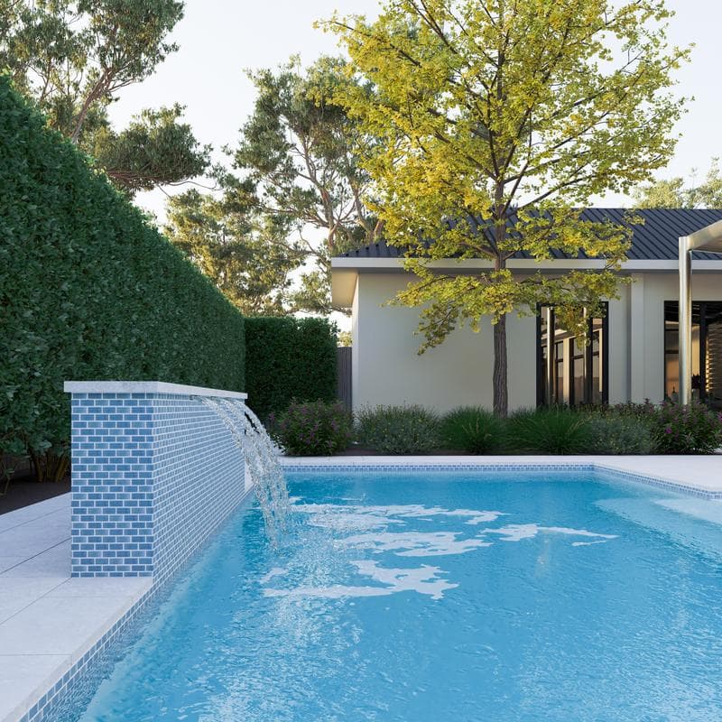 Aquabella Beachfront Balboa 1x2 Porcelain Mosaic 12"x12" Pool Tile - Image 4