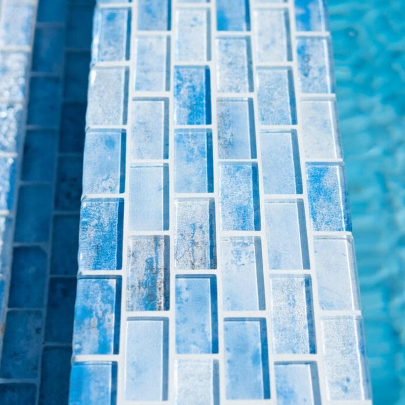 Aquabella Manhattan Union Square 1x2 Glass Mosaic 12"x12" Pool Tile - Image 3