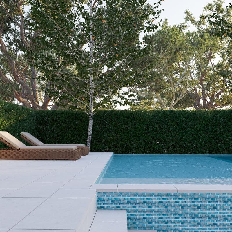 Aquabella Flora Laurel 1x2 Glass Mosaic 12"x12" Pool Tile - Image 8