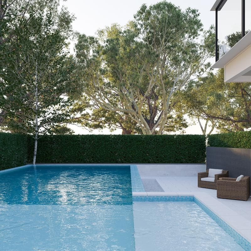 Aquabella Flora Laurel 1x2 Glass Mosaic 12"x12" Pool Tile - Image 2