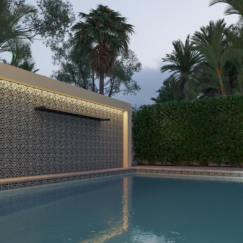 Aquabella Espania Granada 1x2 Glass Mosaic 12"x12" Pool Tile - Image 7