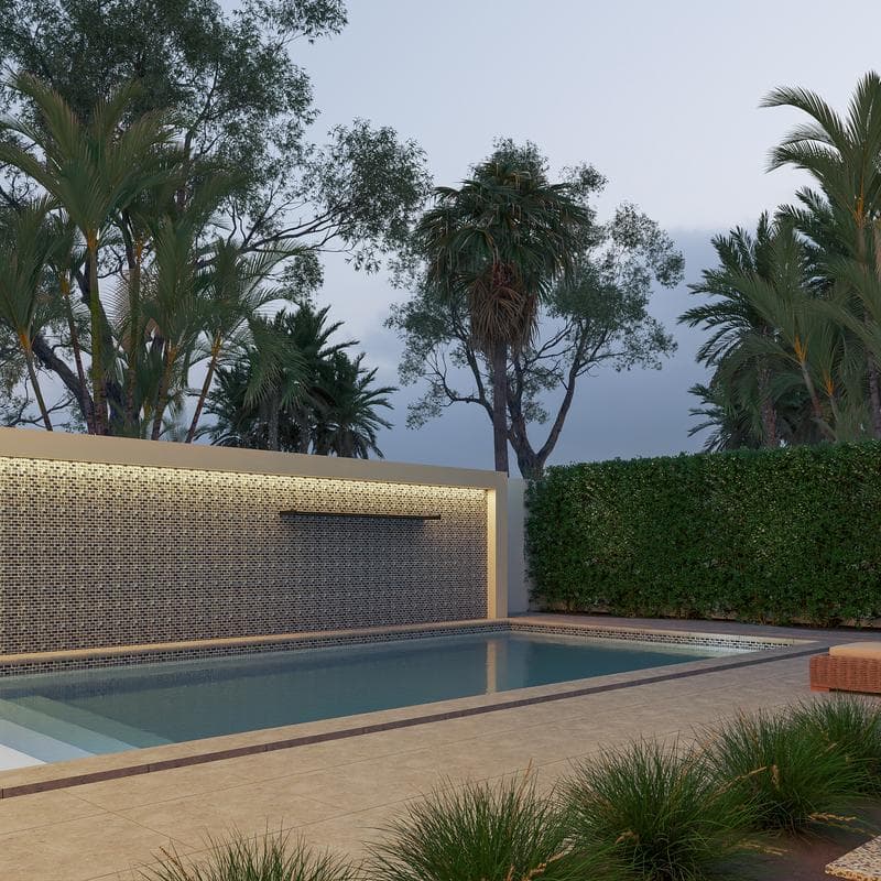 Aquabella Espania Granada 1x2 Glass Mosaic 12"x12" Pool Tile - Image 8